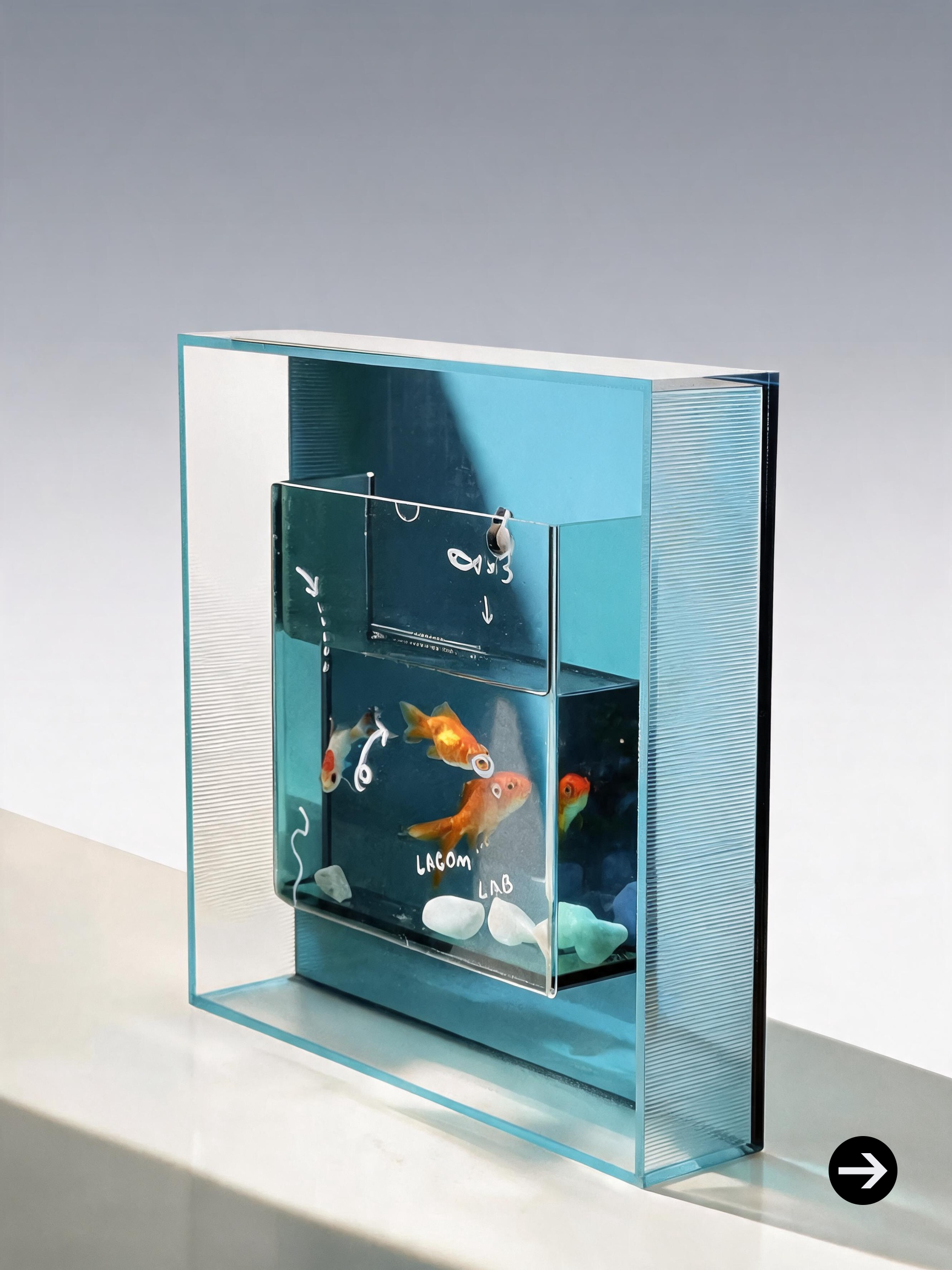 Custom clear acrylic fish tank