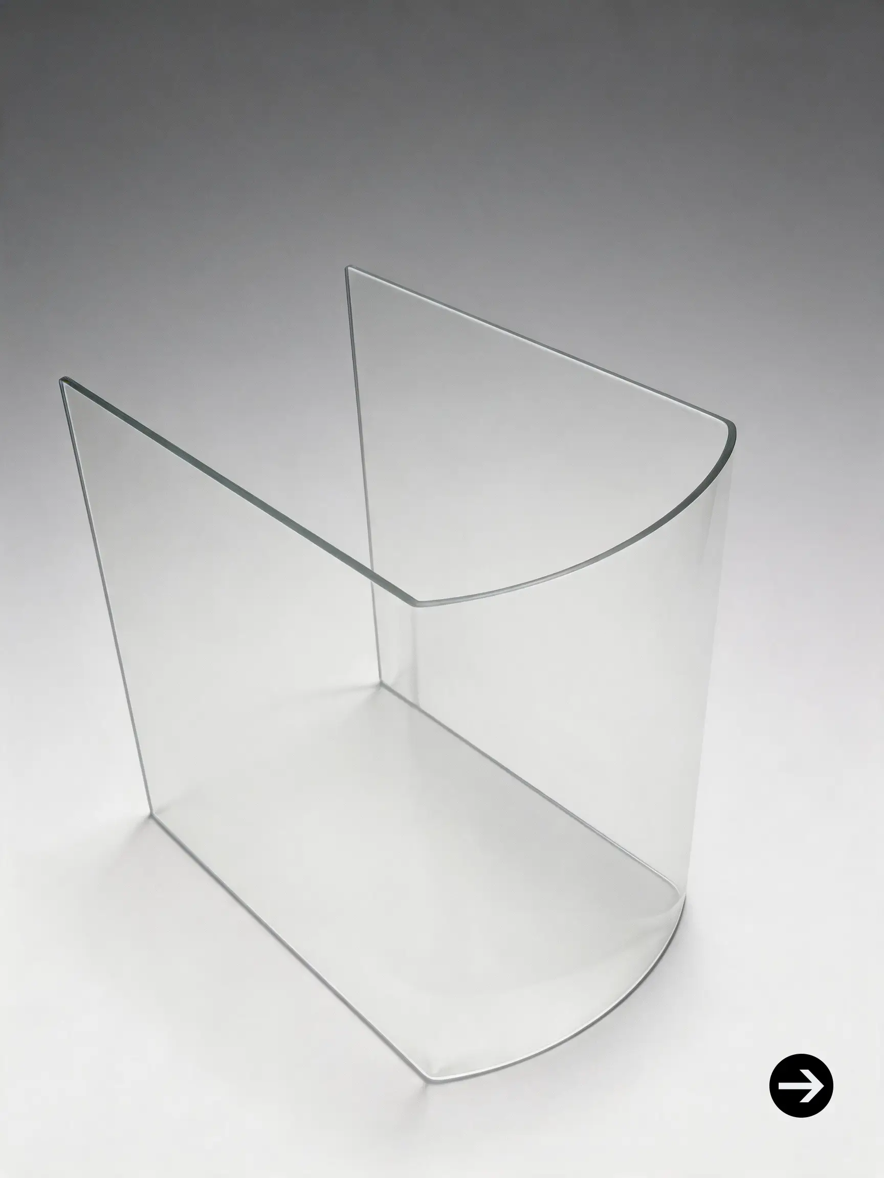 Clear acrylic heat-bent display stand