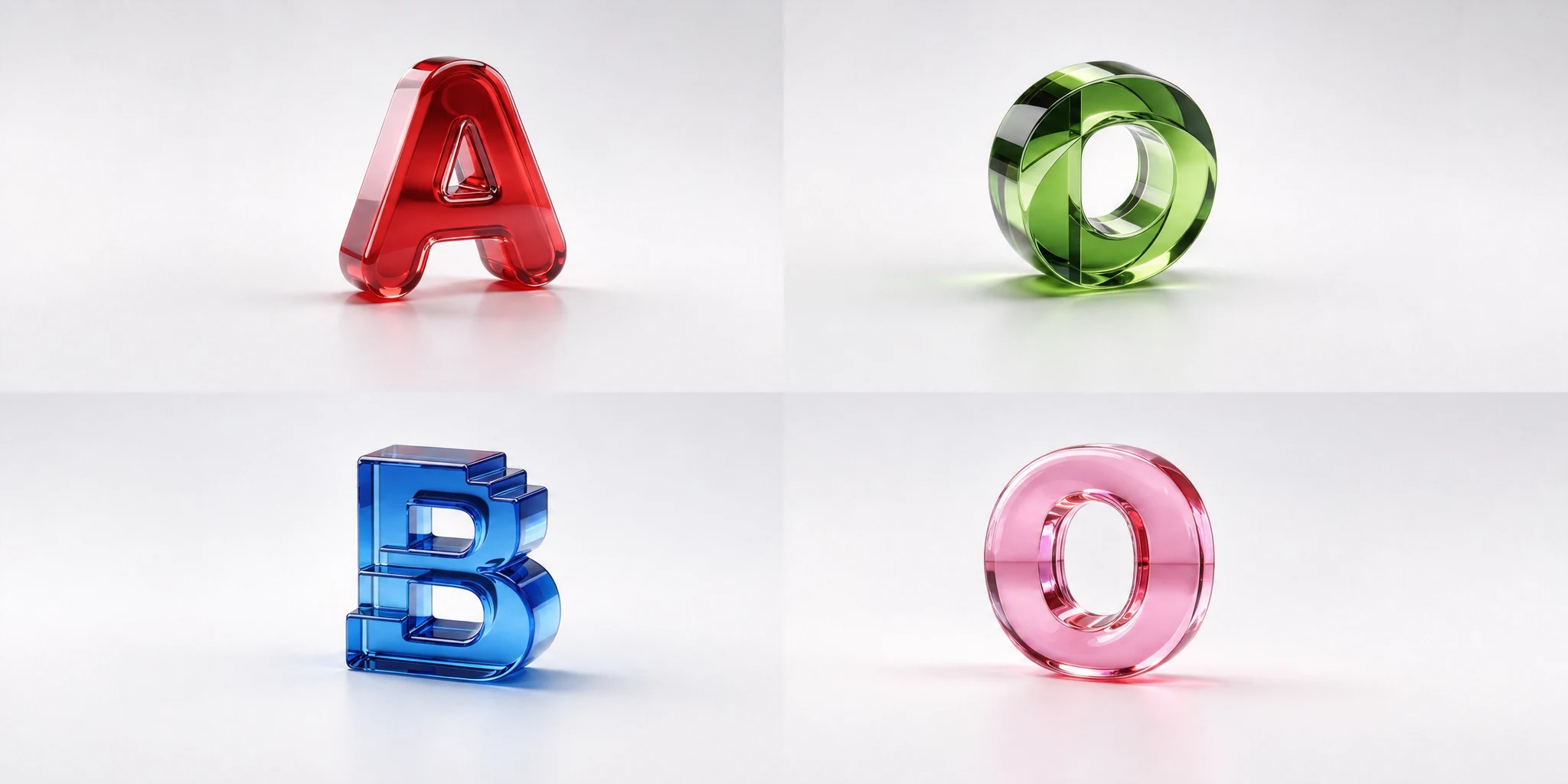 Coloured acrylic letters showing UV-printed branding options
