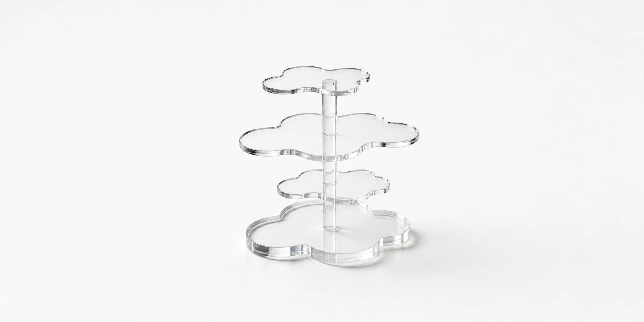 Custom-shaped tree-form acrylic display stand